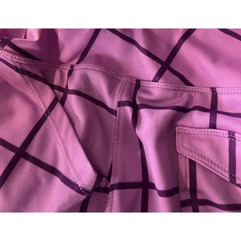 Jofit‎ Golf Skort Womens Large Purple Window Pane Stretch Inner Shorts Pockets